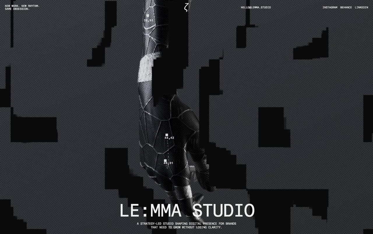 Full landing page of Le:mma Studio