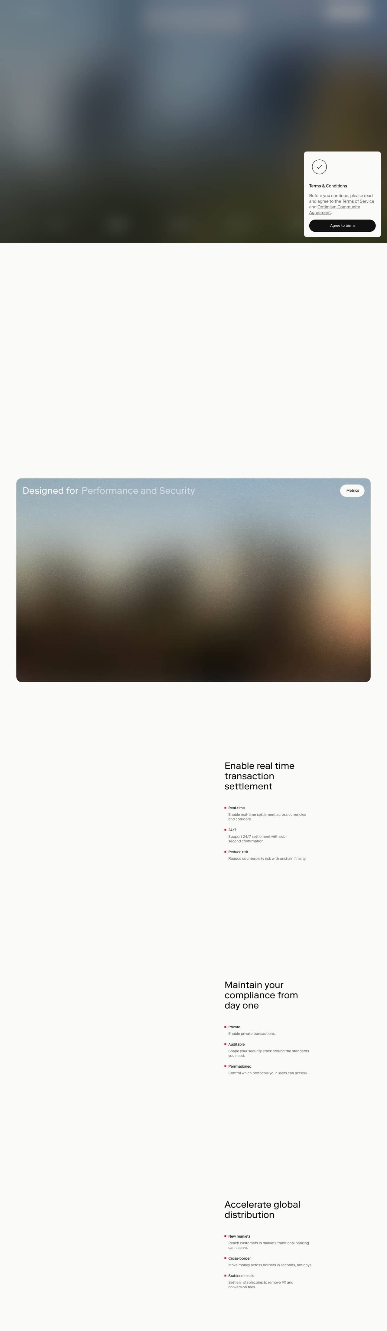 Full landing page of Optimism
