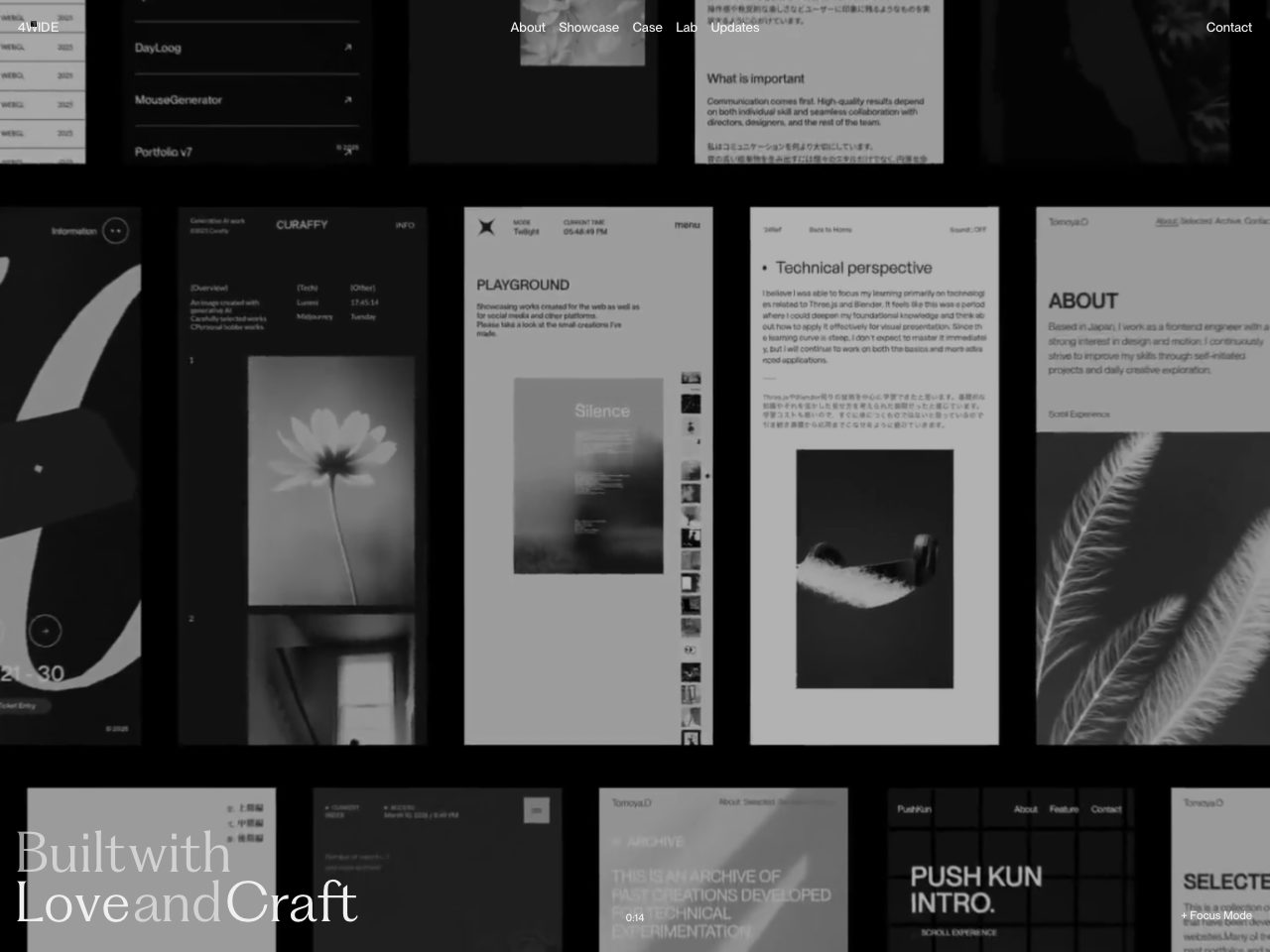 Homepage screenshot of 4WIDE