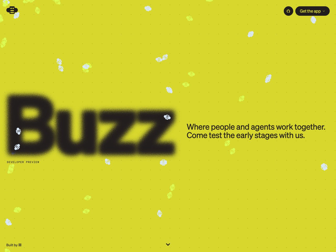 Homepage screenshot of Buzz