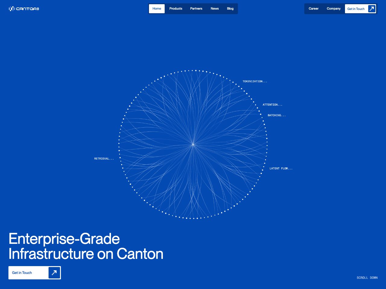 Homepage screenshot of Cantor8