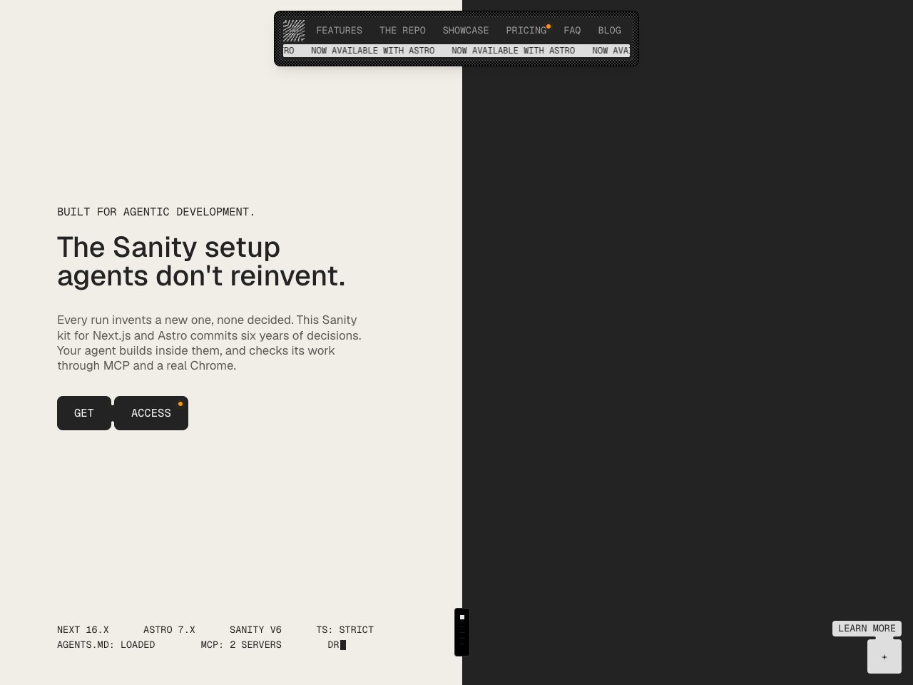Homepage screenshot of The Content Architecture