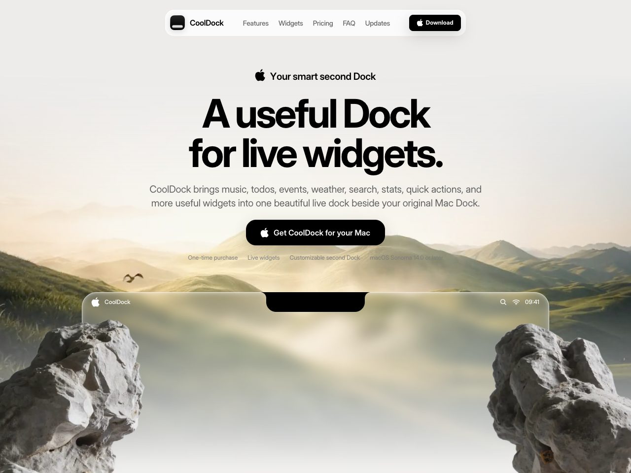 Homepage screenshot of CoolDock