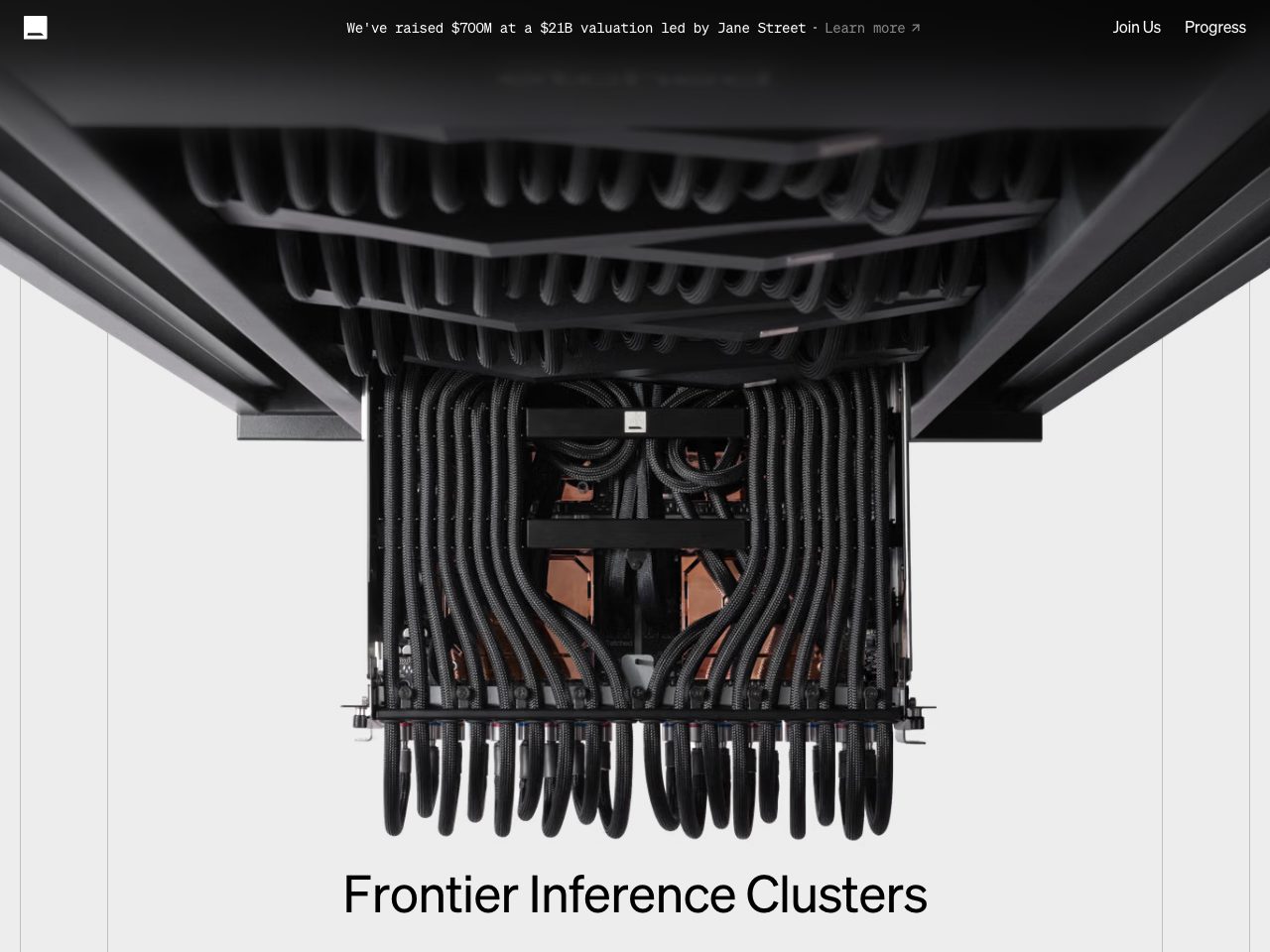 Homepage screenshot of Etched
