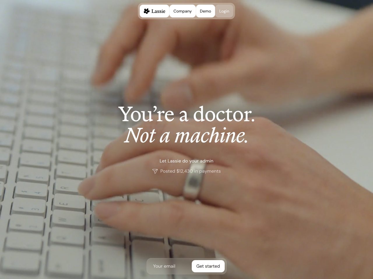 Homepage screenshot of Lassie