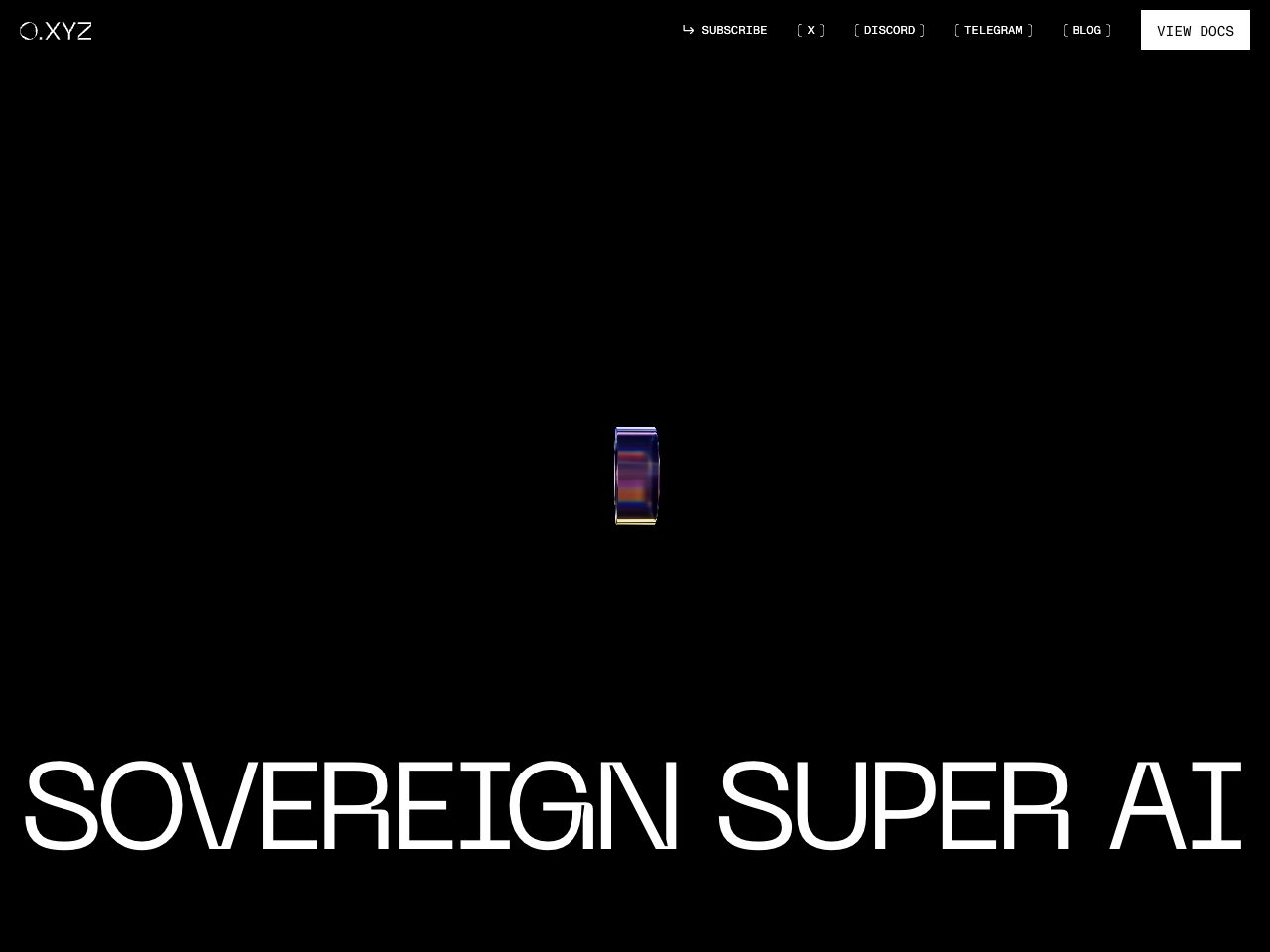 Homepage screenshot of O.XYZ