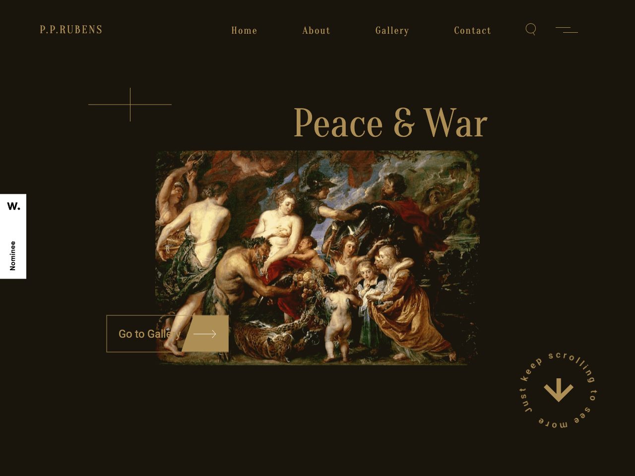 Homepage screenshot of Rubens