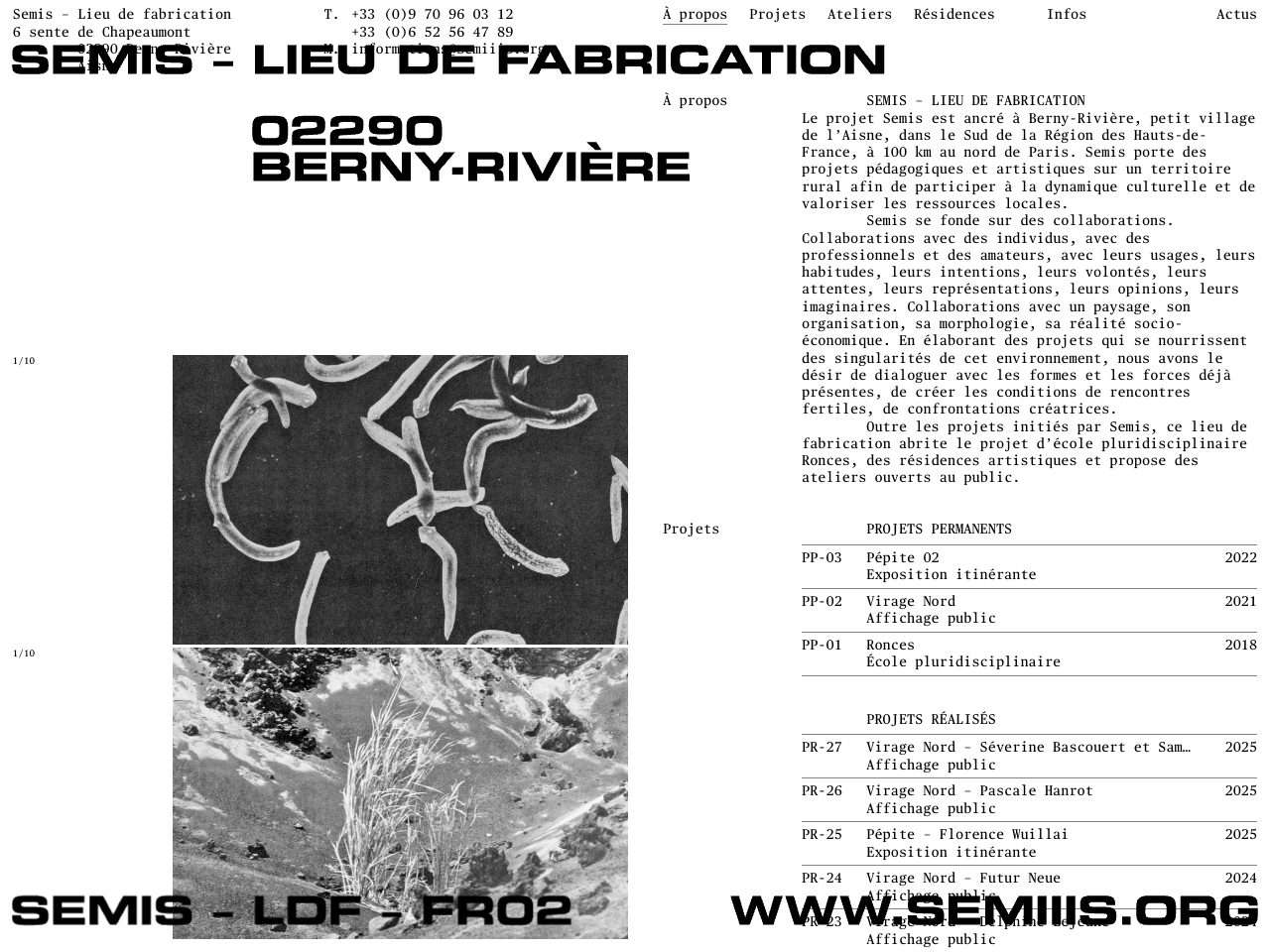 Homepage screenshot of Semiiis
