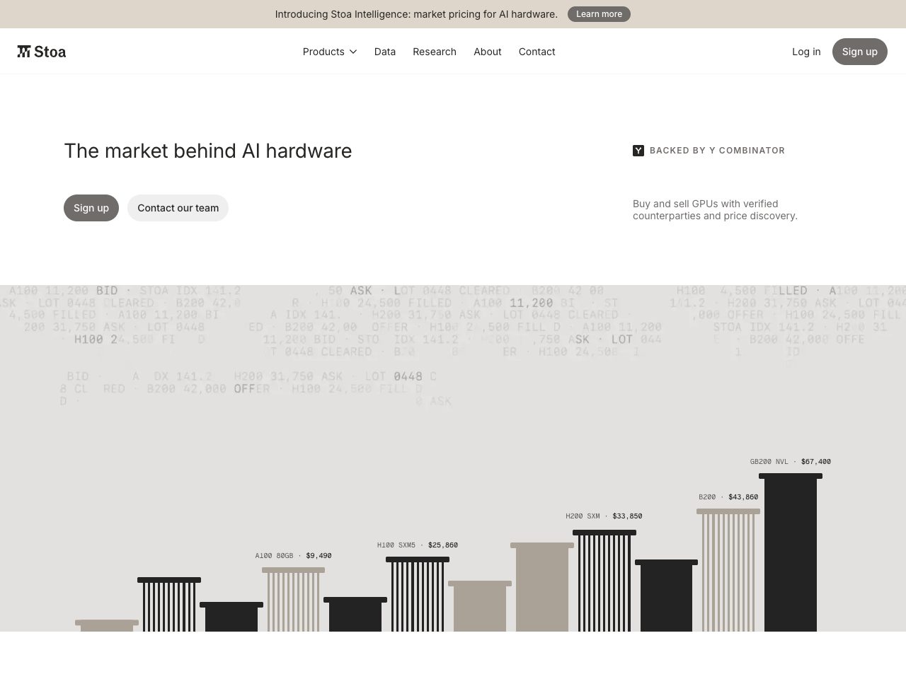 Homepage screenshot of Stoa