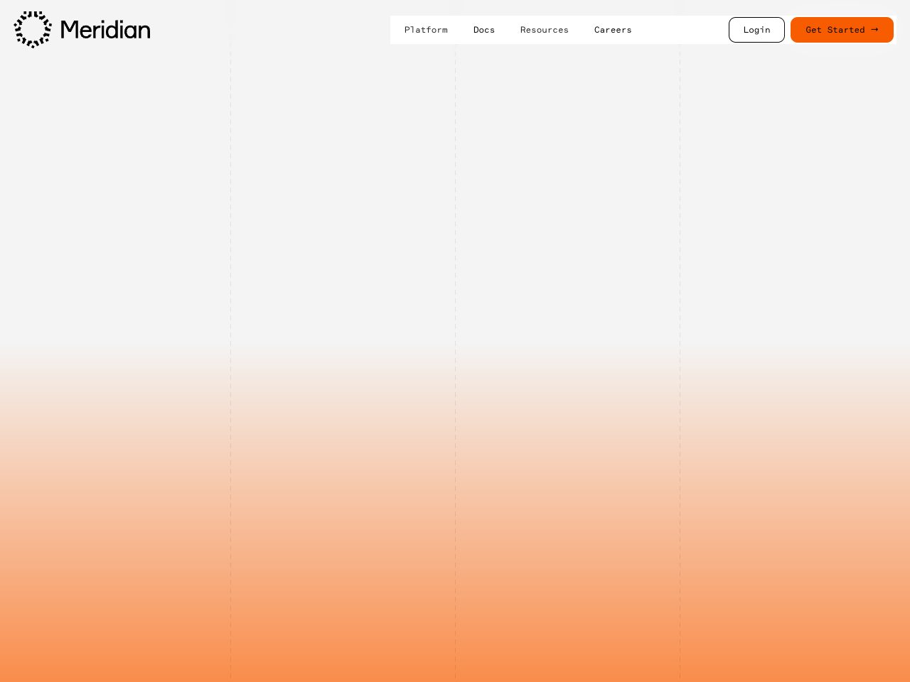Homepage screenshot of Meridian