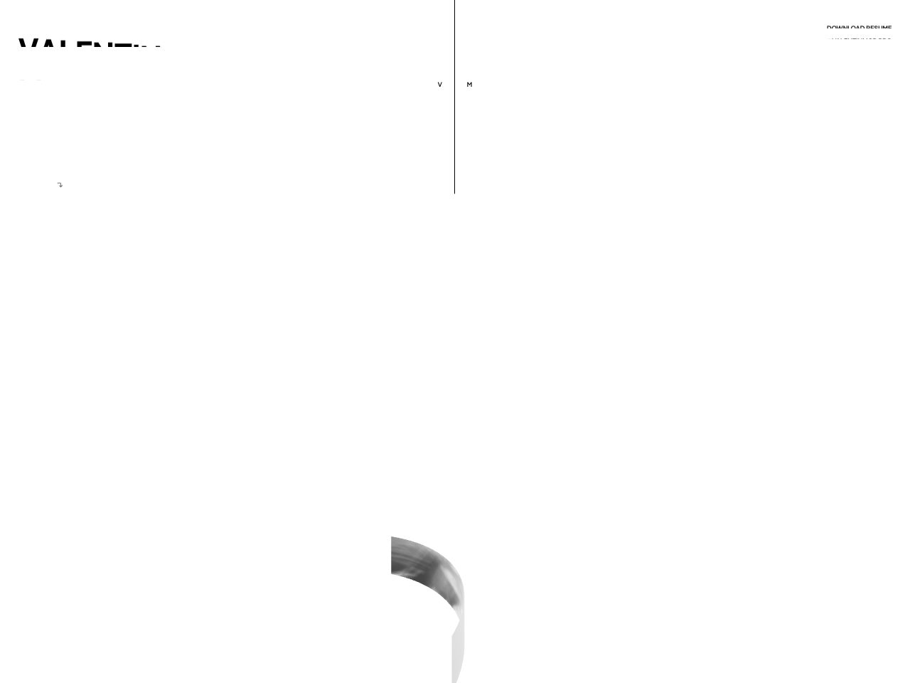 Homepage screenshot of Valentin Mor