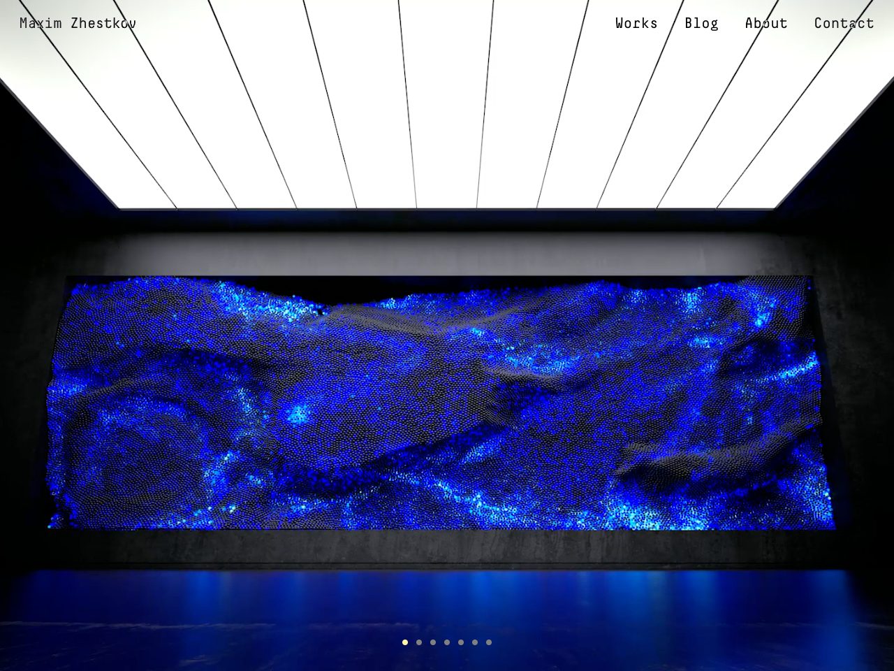 Homepage screenshot of Maxim Zhestkov
